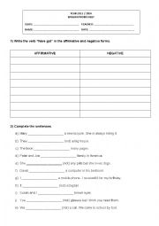 English Worksheet: To have got