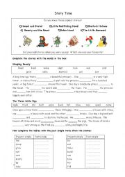 English Worksheet: Story Time