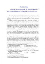 English Worksheet: The Old in Asian