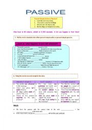 English Worksheet: THE PASSIVE- part I