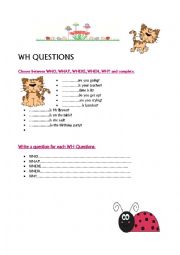 English Worksheet: WH QUESTIONS