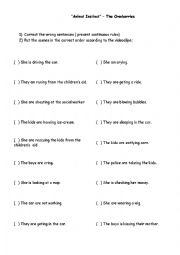 English Worksheet: Present continuous using 