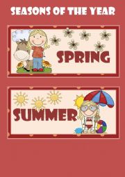 English Worksheet: SEASONS - POSTER