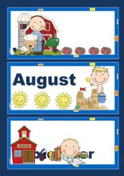 English Worksheet: MONTHS OF THE YEAR 2 - POSTER