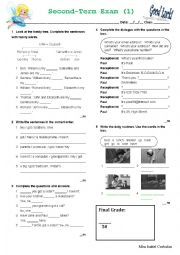 English Worksheet: exam on have got and routines