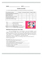 English Worksheet: Review 