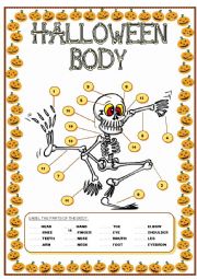 English Worksheet: PARTS OF THE BODY