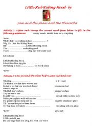 English Worksheet: Little Red Riding Hood song, Sam and the Sham and the Pharaohs