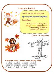 English Worksheet: autumn time