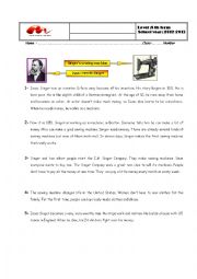 English Worksheet: reading comprehension