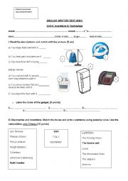 English Worksheet: Inventions & Inventors test