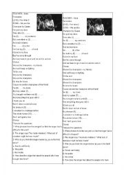 English Worksheet: Present Perfect Song Activity