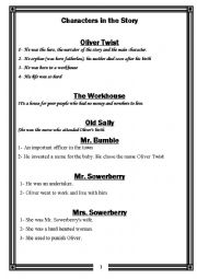 English Worksheet: oliver twist