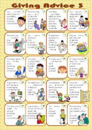 English Worksheet: Giving advice 3/3