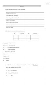 English Worksheet: Review personal pronouns, verb to be, capital letters