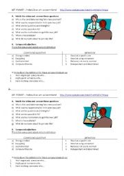 English Worksheet: interview an accountant (video)