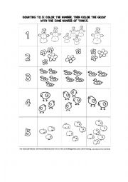 English Worksheet: COUNTING