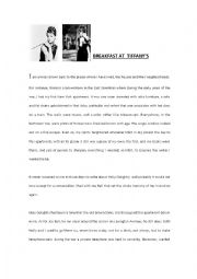 English Worksheet: Breakfast at Tiffanys