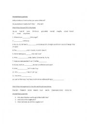 English Worksheet: Ice Age Worksheet