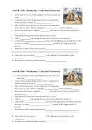English Worksheet: Lewis and Clark expedition documentary questions