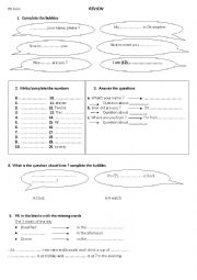 English Worksheet: 7th Form Review