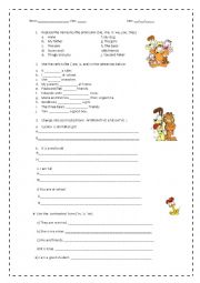 English Worksheet: Pronouns and verb to be