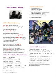 English Worksheet: This is halloween Part1