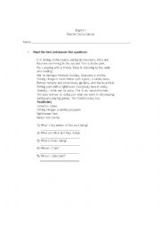 English Worksheet: Present progressive activity