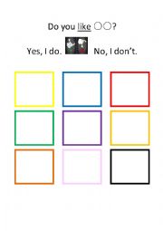 English Worksheet: Do you like --- ? (Colors)