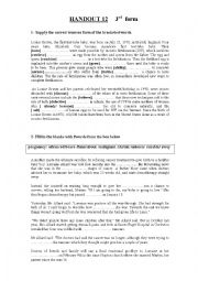 English Worksheet: 3rd Y Handout Tunisian programme , means of communication ..