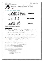 English Worksheet: what will man be like (2nd form) 