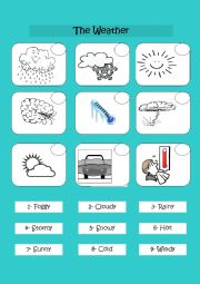 English Worksheet: Weather worksheet