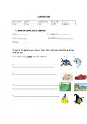 English Worksheet: Comparisons