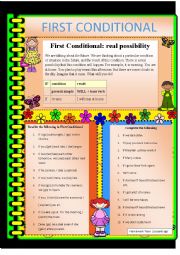 English Worksheet: First conditional