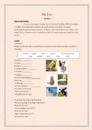 English Worksheet: The Fox by Ylvis