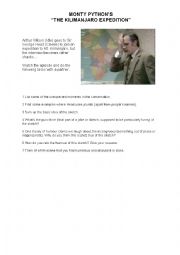 English Worksheet: Monty Python - The Kilimanjaro Expedition (Double Vision)