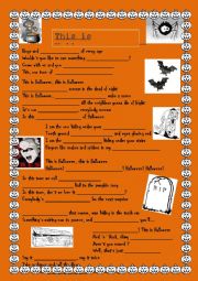 English Worksheet: This is Halloween