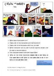 English Worksheet: Calvin and Hobbes - Adults expectations