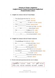 English Worksheet: Tenses Review