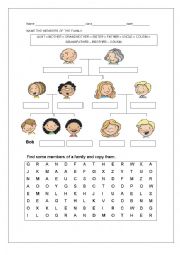 English Worksheet: Family!!