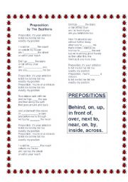 prepositions by the Bazillions lyrics