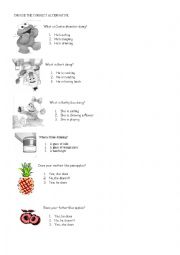 English Worksheet: REVISION OF SIMPLE PRESENT AND PRESENT CONT. 