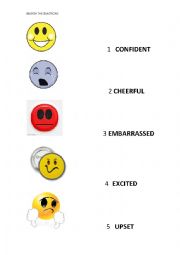 Match emoticons to one word
