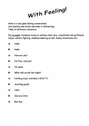 English Worksheet: Empty Dialogue
