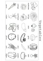 English Worksheet: VEGETABLES