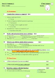 English Worksheet: A fantastic test or quiz for 
