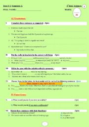English Worksheet: A fantastic test or quiz for 