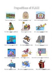 English Worksheet: Prepositions of Place