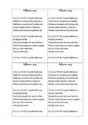 English Worksheet: Halloween song