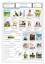 English Worksheet: what are your hobbies?part 2 simple present